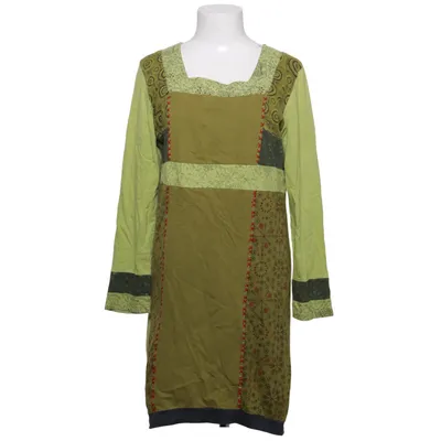 Jurk (Groen, Rood, Bruin) van Deerberg Katoen