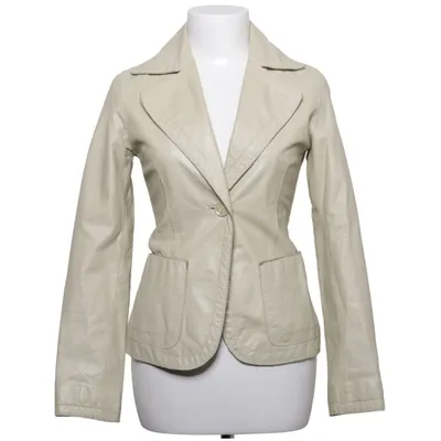 Läderkavaj (Beige) från Bik Bok Skinn, Polyester