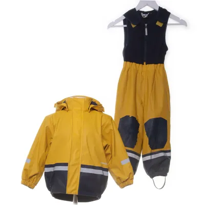 Regnställ (Gul, Svart, Grå) från Didriksons Polyester, Polyuretan