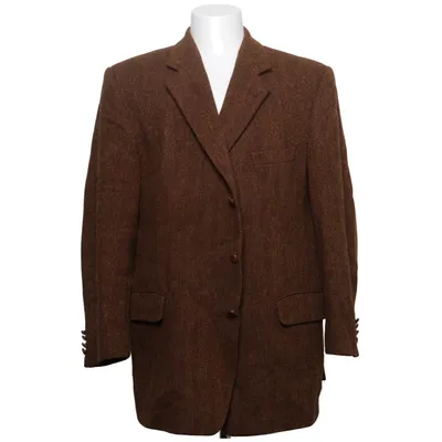 Blazer (Bruin) van Harris Tweed Acetaat, Viscose, Wol