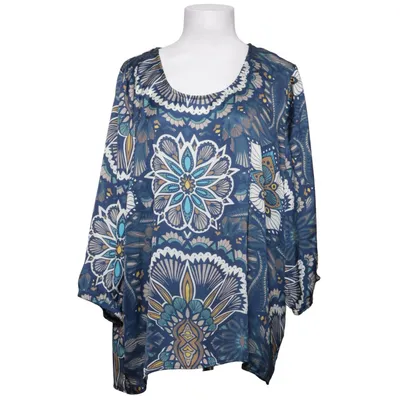 Blus (Blå, Flerfärgad) från Time Polyester