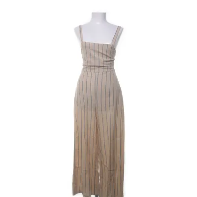Tuinbroek (Beige, Meerkleurig) van Bershka Linnen, Viscose