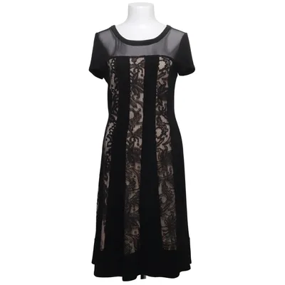 Jurk (Zwart, Beige) van Tia Elastaan, Polyester