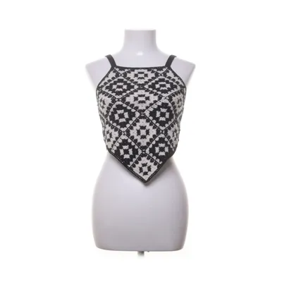 Crop top (Noir, Blanc) de Pull & Bear Acrylique, Coton