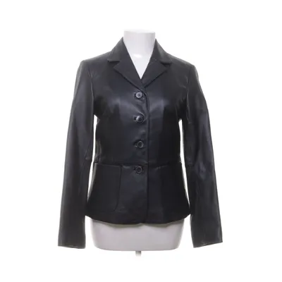 Leren blazer (Zwart) van KappAhl Polyester, Leer