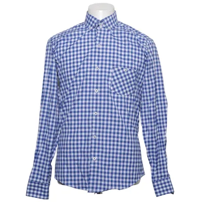 Buttondownskjorte (Blå, Hvid) fra Kayhan Bomuld, Polyester