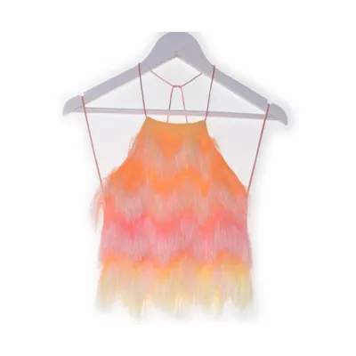 Crop top (Oranje, Meerkleurig) van Bershka Viscose