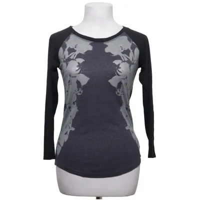 Langærmet t-shirt (Sort, Grå) fra American Eagle Outfitters Bomuld, Polyester, Viscose