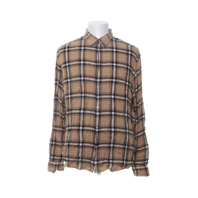 Flanellen overhemd (Bruin, Zwart, Meerkleurig) van H&M Man Viscose