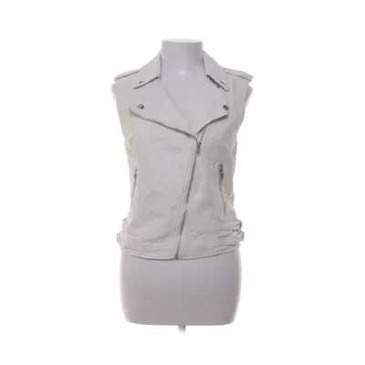 Biker gilet (Wit) van H&M Polyester, Imitatieleer