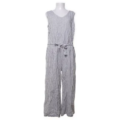 Jumpsuit (White, Black) from Gina Collection Cotton, Linen, Polyester, Viscose