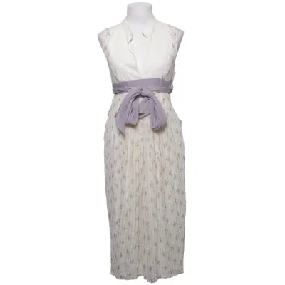 Maxikjole (Hvid, Flerfarvet) fra Mango Exclusive Edition Bomuld, Polyester, Silke