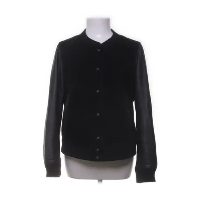 Läderjacka (Svart) från Mango Casual Akryl, Polyester, Skinn
