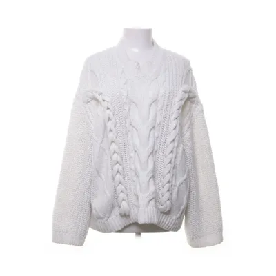 Sweater (White) from H&M Polyester, Wool