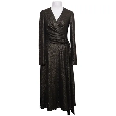 Wrap dress (Black, Gold) from Lauren Ralph Lauren Elastane, Polyester