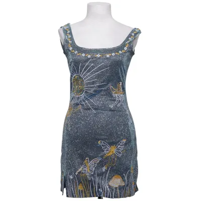 Klänning (Blå, Flerfärgad) Polyester