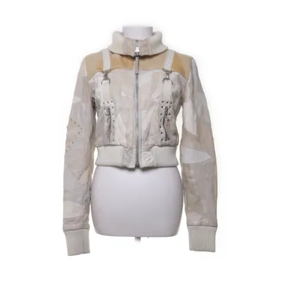 Læderjakke (Beige) fra Munthe plus Simonsen Elastan, Ruskind, Polyester, Uld