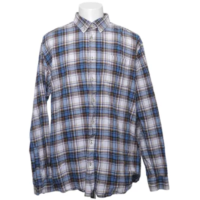 Chemise en flanelle (Bleu, Blanc, Marron) de Tom Rusborg Coton