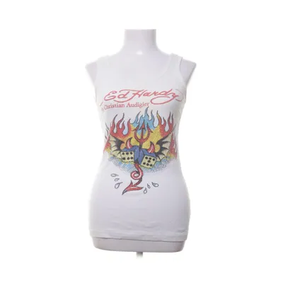 Tank Top (White, Multicolored) from Ed Hardy by Christian Audigier Cotton