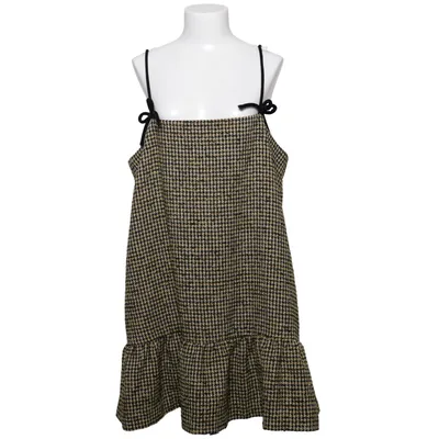 Jurk (Zwart, Geel) van Ganni Acryl, Gerecycled polyester