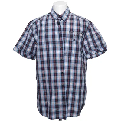 Short sleeve shirt (Blue, White, Red) from Man's World Cotton, Polyester