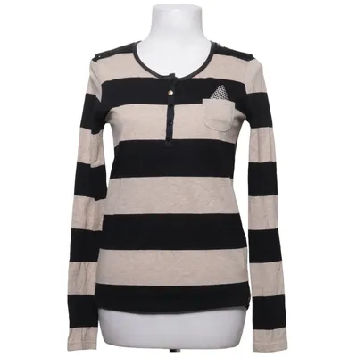 Langærmet t-shirt (Sort, Beige) fra One Step Bomuld