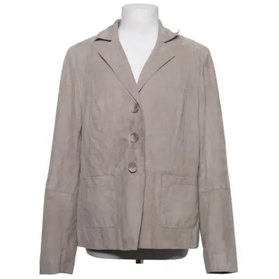 Leren blazer (Beige) van Alba Moda Polyester, Suède