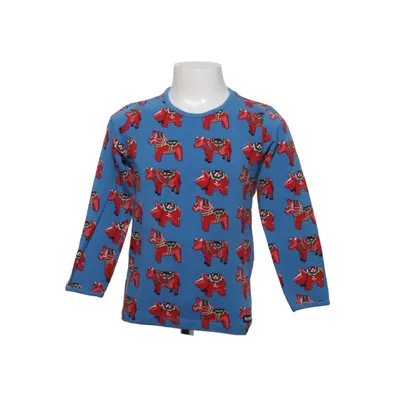 Tunika (Blå, Röd, Flerfärgad) från Villervalla Elastan, Ekologisk bomull