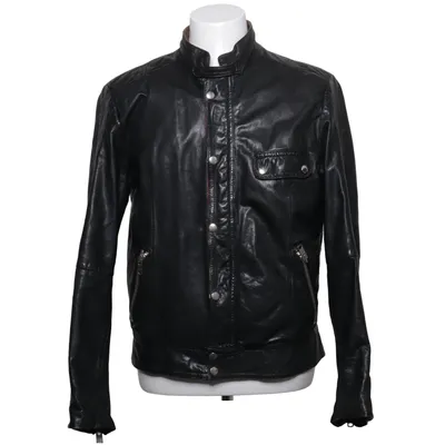 Läderjacka (Svart, Röd) från Akta Getskinn Skinn, Polyester