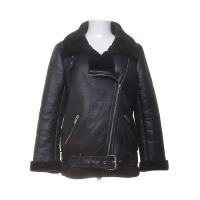 Shearlingjakke (Sort) fra Zara Woman Polyester, Polyurethan