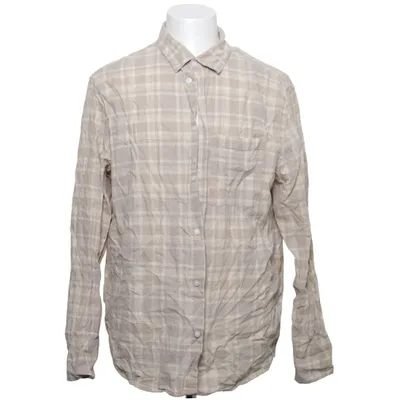 Flanellhemd (Beige) von H&M Man Baumwolle, Leinen