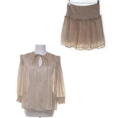 Set (Beige, Gold) from Levate Polyester, Viscose