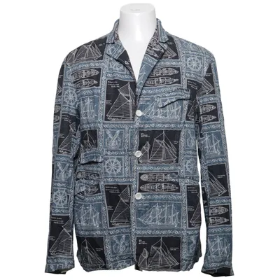 Blazer (Blau, Weiß) von Engineered Garments Baumwolle, Polyester, Viskose
