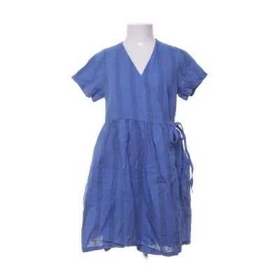 Wrap dress (Blue) from The Tiny Big Sister Cotton, Linen