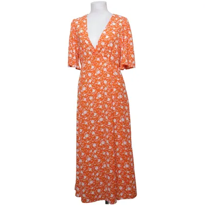 Maxikjole (Orange, Hvid) fra ASOS Design Elastan, Polyester