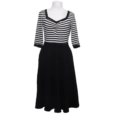 Dress (Black, White) from Voodoo Vixen Cotton, Elastane, Polyamide