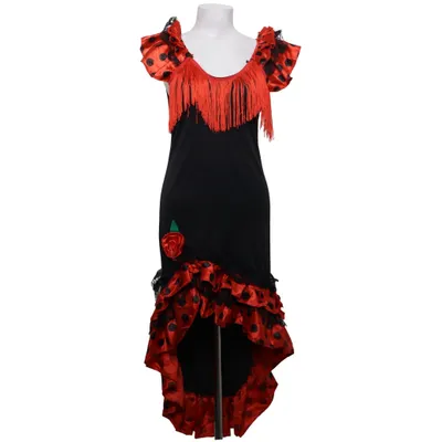 Jurk (Zwart, Rood) van Folat Polyester