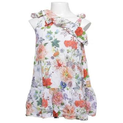 Jurk (Wit, Meerkleurig) van Nathalie Lété x H&M Katoen, Viscose