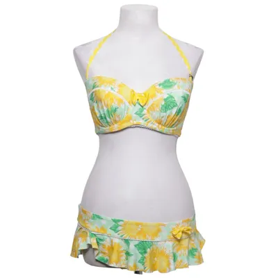 Bikini (Yellow, Green, White) from Floozie Elastane, Polyamide, Polyester