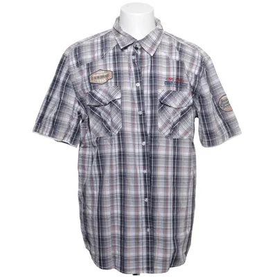 Short sleeve shirt (Gray, White, Multicolored) from Man's World Cotton