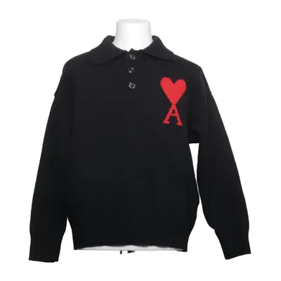 Pull-over (Noir, Rouge) de AMI Paris Coton biologique, Laine