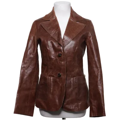 Läderkavaj (Brun) från Lindex Skinn, Polyester