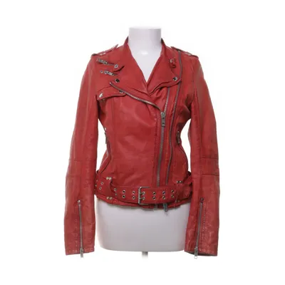 Bikerjakke (Rød) fra Jofama by Kenza Læder, Polyester