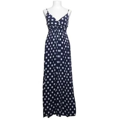 Maxikjole (Blå, Hvid) fra Beldadd Viscose
