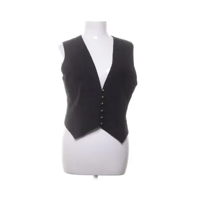 Kostuumgilet (Zwart) van Fransa Acetaat, Linnen, Viscose