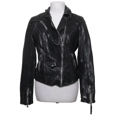 Biker jacket (Black) from Freaky Nation Cotton, Leather, Polyester