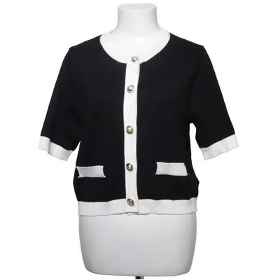 Cardigan (Sort, Hvid) fra Janina Polyester, Viscose