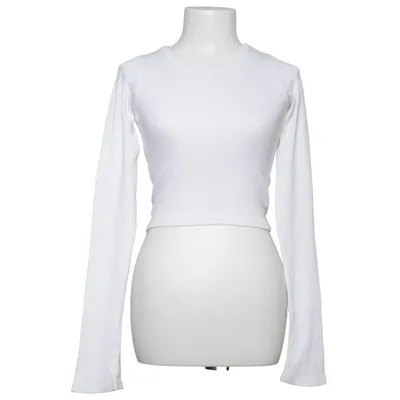 Langærmet t-shirt (Hvid) fra A-DSGN Bomuld, Elastan
