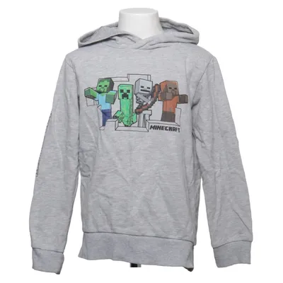 Huvtröja (Grå) från Minecraft Bomull, Polyester