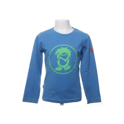 Langærmet t-shirt (Blå, Grøn) fra Trollkids Bomuld, Polyester